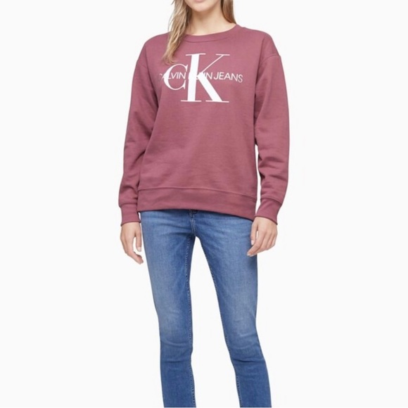 CALVIN KLEIN Monogram Logo Sweatshirt - Picture 1 of 4